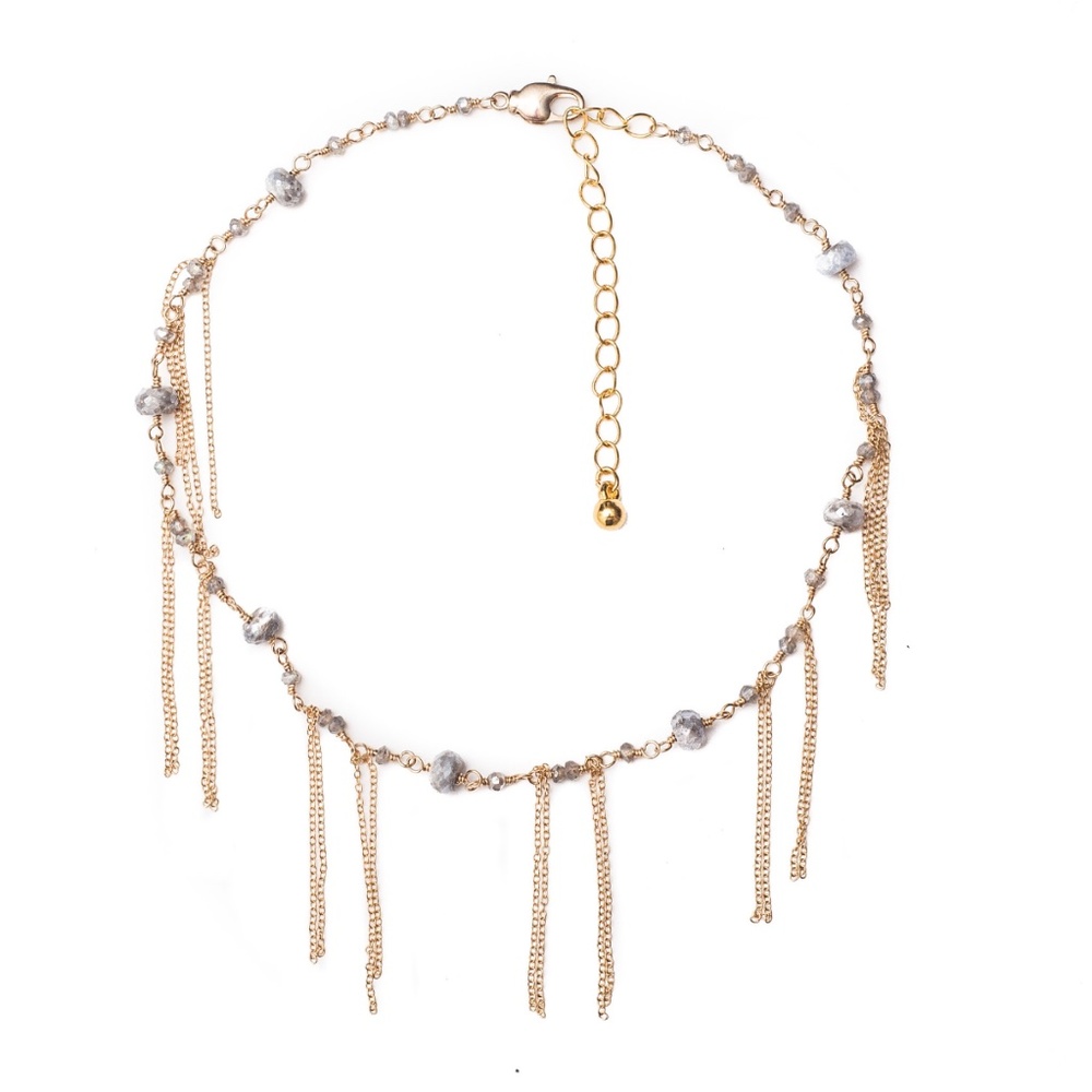 Rachelle Grey/White Silverite Choker
